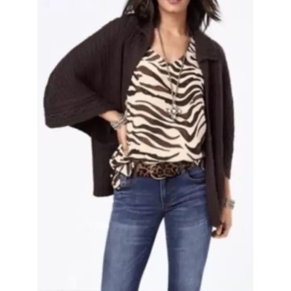 CAbi Sweaters - Cabi Open Cardigan Sweater Women's M/ Large‎ Brown Western Boho Kimono Sleeve